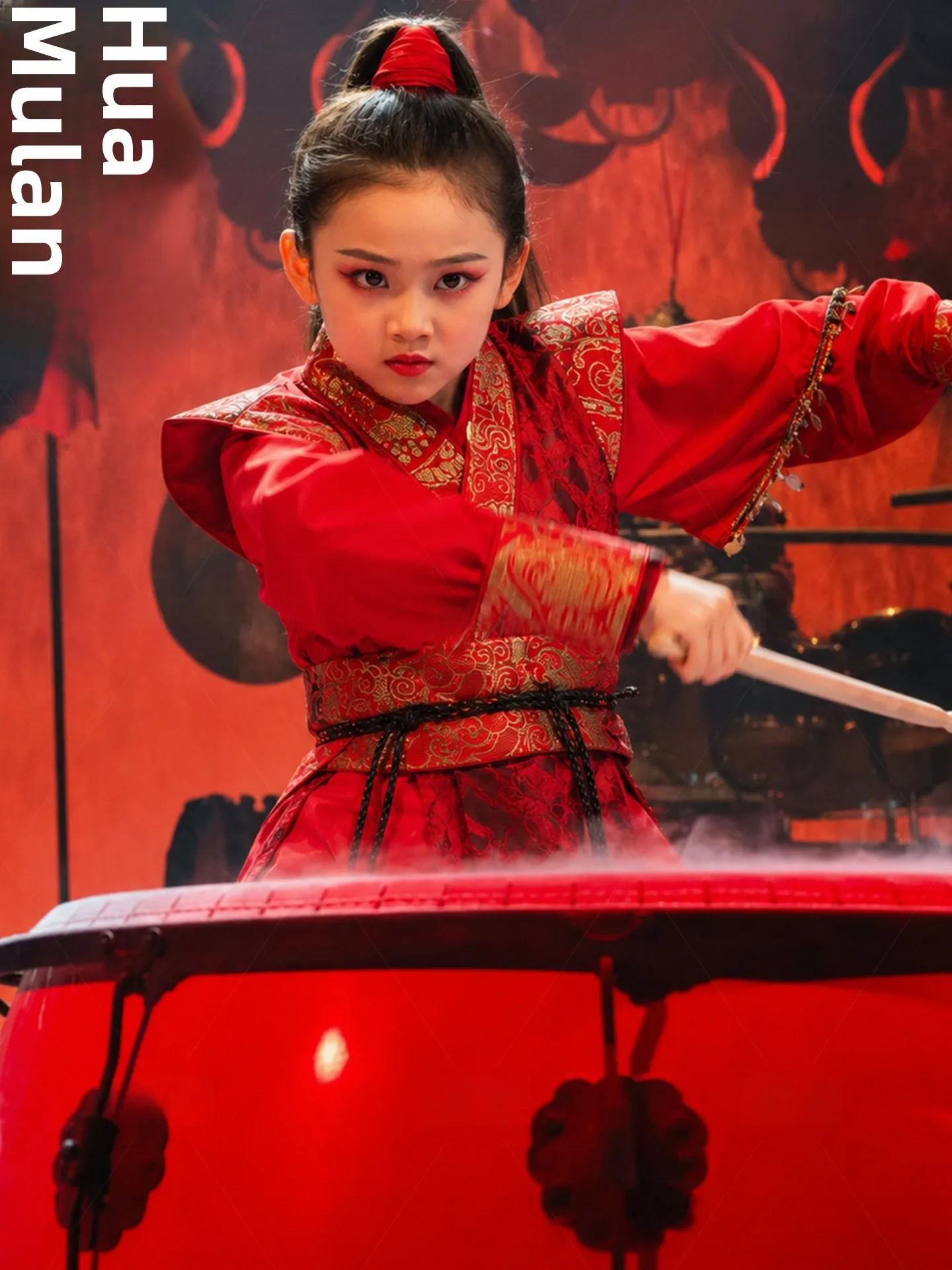 Disfraz de Mulan para Niñas, Traje de Halloween, Ropa de Actuación, Atuendo de Guerrero Chino Antiguo, Disfraz de Escenario
