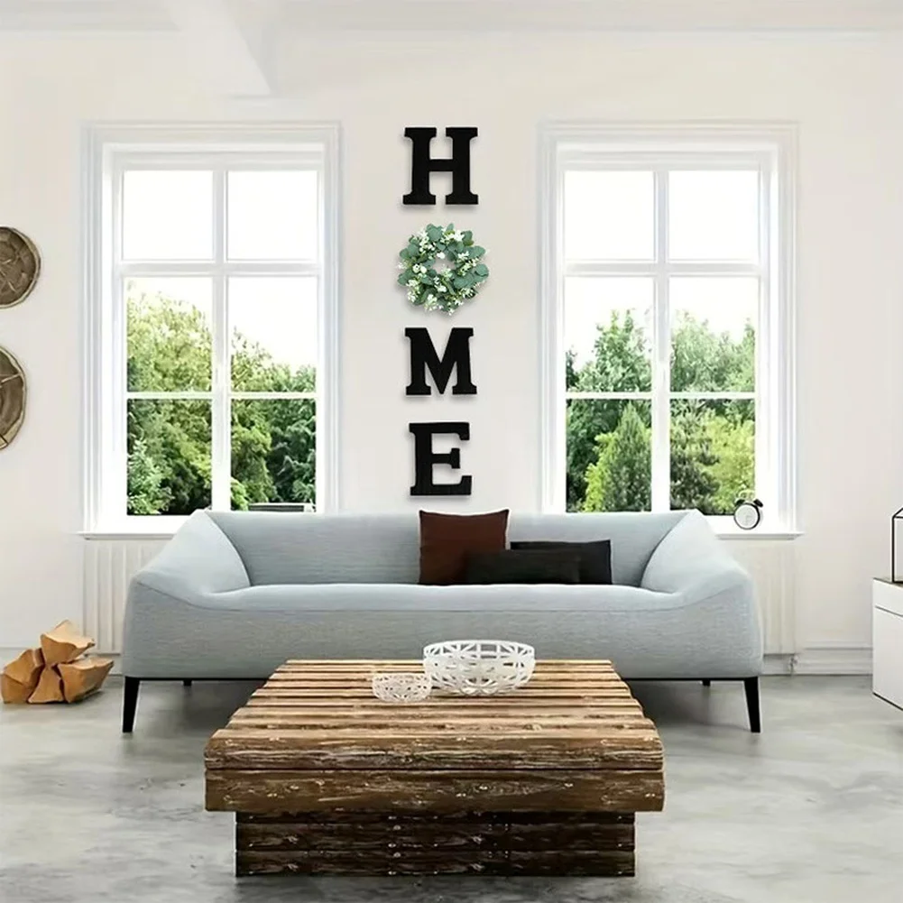 For Housewarming Eucalyptus Leaf Garland Minimalist Wall Hanging Lifelike Eucalyptus Leaves Clean Lines Design