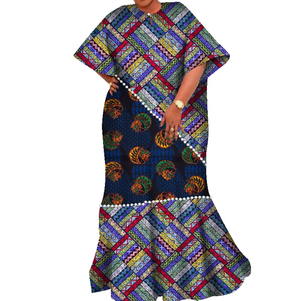 

Church Clothes for Woman Patchwork Long Robe Africaine Femme Dashiki Dresses African Clothes for Women WY7605