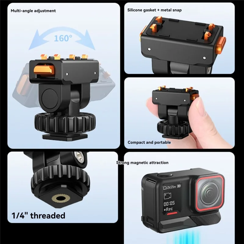 【Exclusive!】For Insta360 Acepro2/Acepro/Ace Quick-Release Gimbal Expansion Bracket Cold Shoe Magnetic Camera Adapter