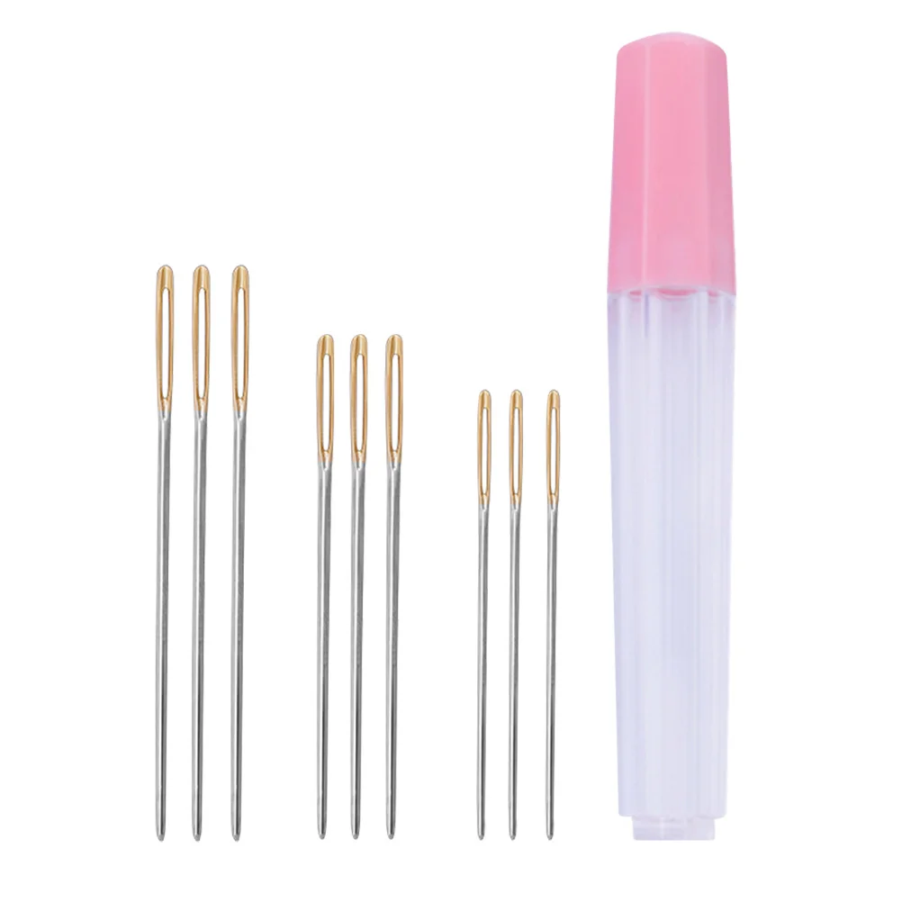 

9pcs Large-Eye Blunt Needles 5.3Cm 6Cm 7Cm Stainless Steel Yarn Sewing Stitch Needle For Cross Stitch Decorative Needlepoint