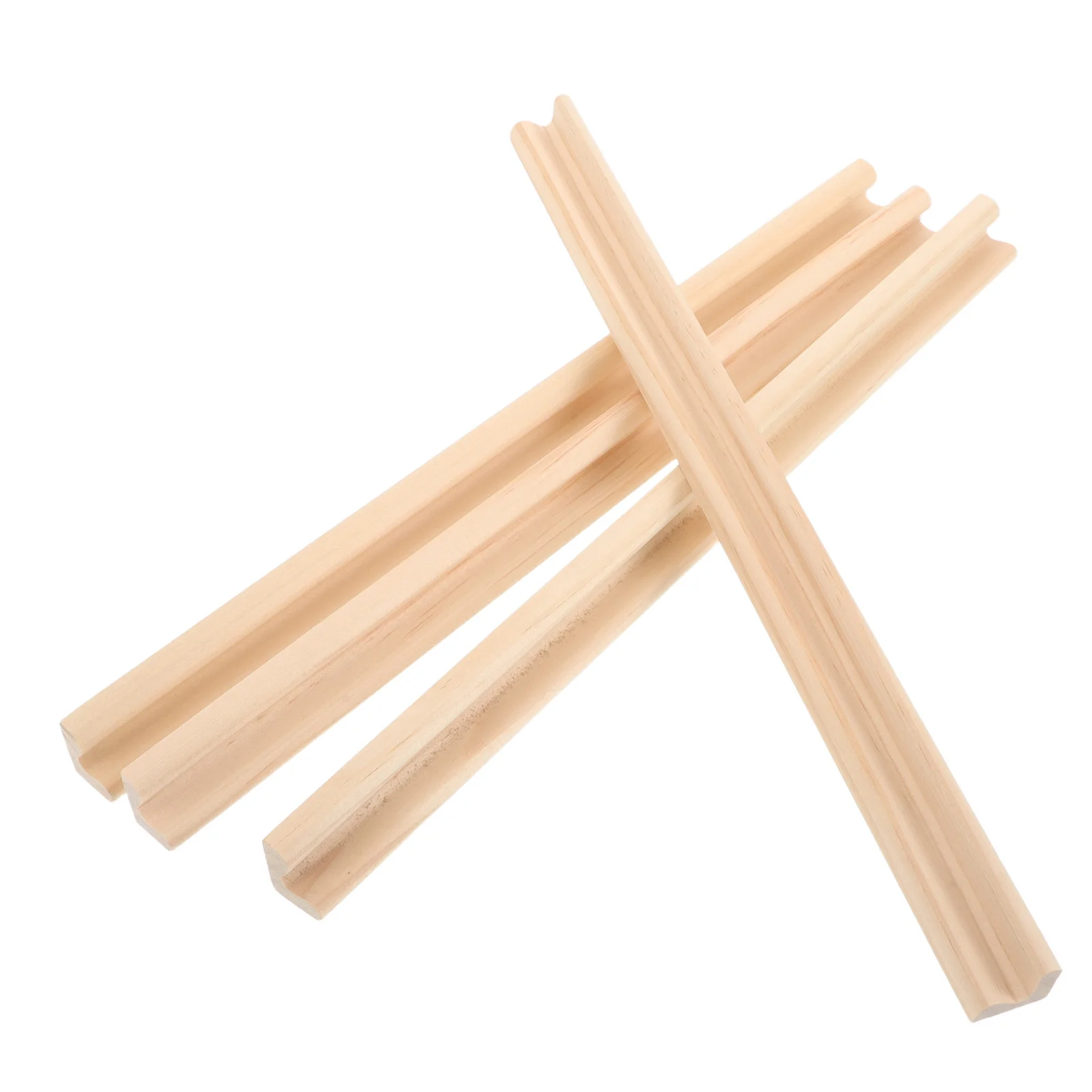 4 Stuks Houten Domino Houders Onvoltooide Enkele Rij Lade Voor Mexicaanse Trein Mahjong Bordspel Accessoires 36 Cm Tegel display Rack