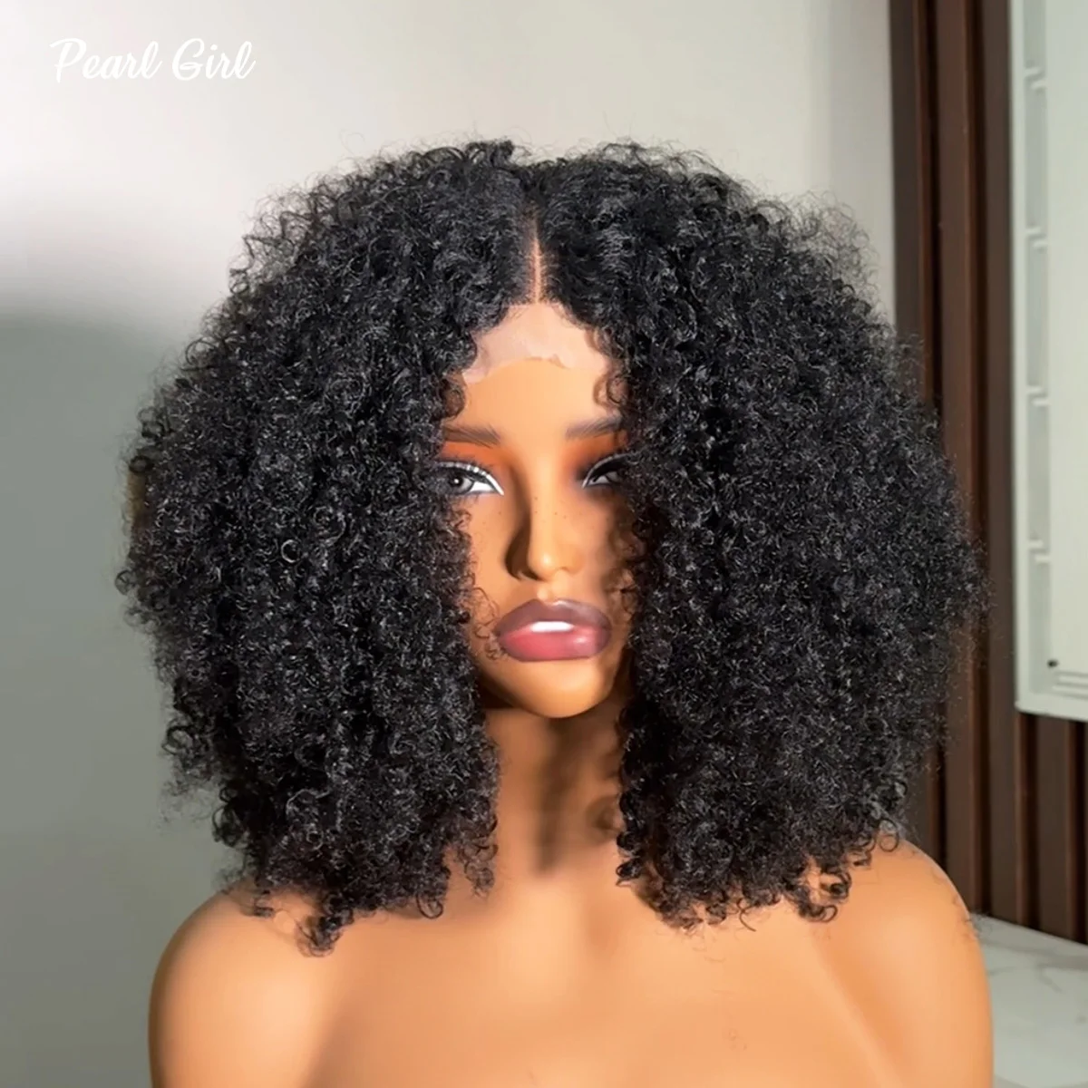 Afro Kinky Curly Bob Perücken 13x6 13x4 HD Lace Front Perücken Echthaar Glueless Perücke vorgezupft für Frauen natürliche schwarze Farbe Bob Perücke