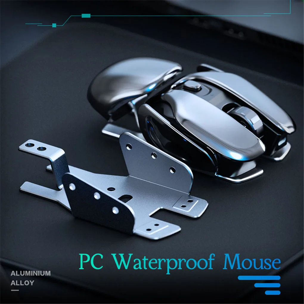 PX2 Metal 2.4G Wireless Mute 1600DPI Mouse 6 Buttons for PC Laptop Computer Gaming Office Home Aluminum Lightweight Mouse