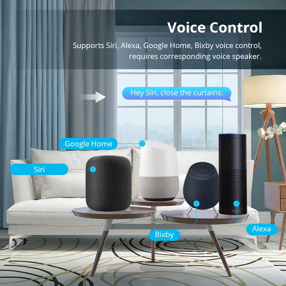 Matter Over WiFi Electric Curtain Smart Motorized Track Kit Support HomeKit SmartThings Alexa Google Home APP Control