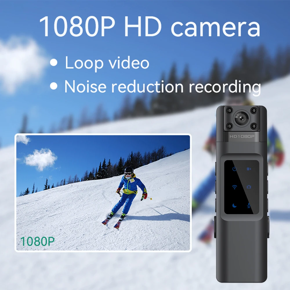 Digital Mini WiFi Camera HD 1080P Portable Back Clip Camera Mini DV 180 degree Rotating Lens Infrared Night Vision Recorder