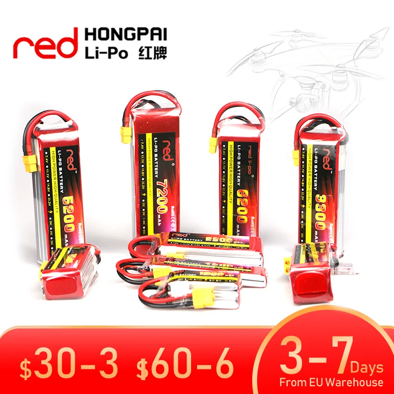 

New Lipo Battery 3S 6S 11.1v 22.2v 1500mAh 2200mAh 2600mAh 3000mAh 3300mAh 420mAh 42000mAhmAh 5200mAh 6200mAh Battery XT60-T Dea