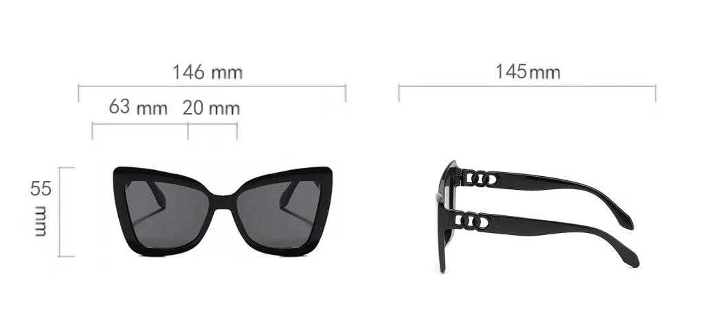 Großen Rahmen Vintage Quadrat Sonnenbrille Frauen Männer Cat Eye Sonnenbrille Brillen Goggle Quadrat Männlich Weiblich Rechteck Sonnenbrille ﻿ – Detail 3