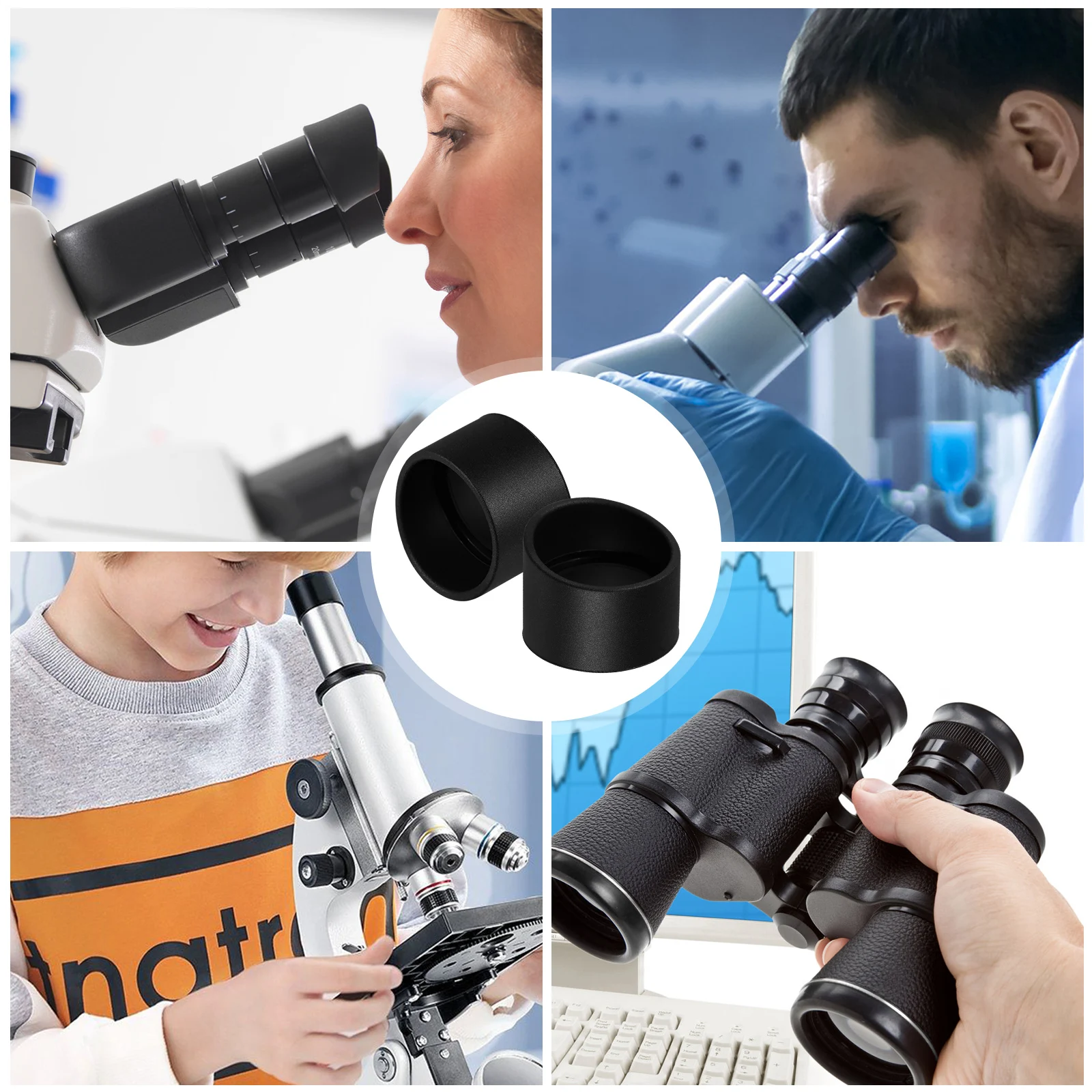 

Microscope Sheath Eyepiece Protector Rubber Shields for Stereo Wide Angle Telescope Lenses Accessories EyeCups Guard Covers