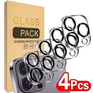 Bilashmart HD Back Camera Tempered Glass iPhone 16 Pro 14 13 11 17 12 15 Pro Max Mini Cover Lens Protector iPhone 16 15 Plus