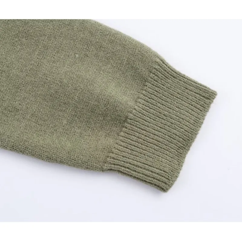 NERHEFZ 여성 단순한 버튼 달린 가디건 가을 신축성 니트 캐주얼 여성용 기본 탑 리브드 트림 긴 소매 여성 스웨터