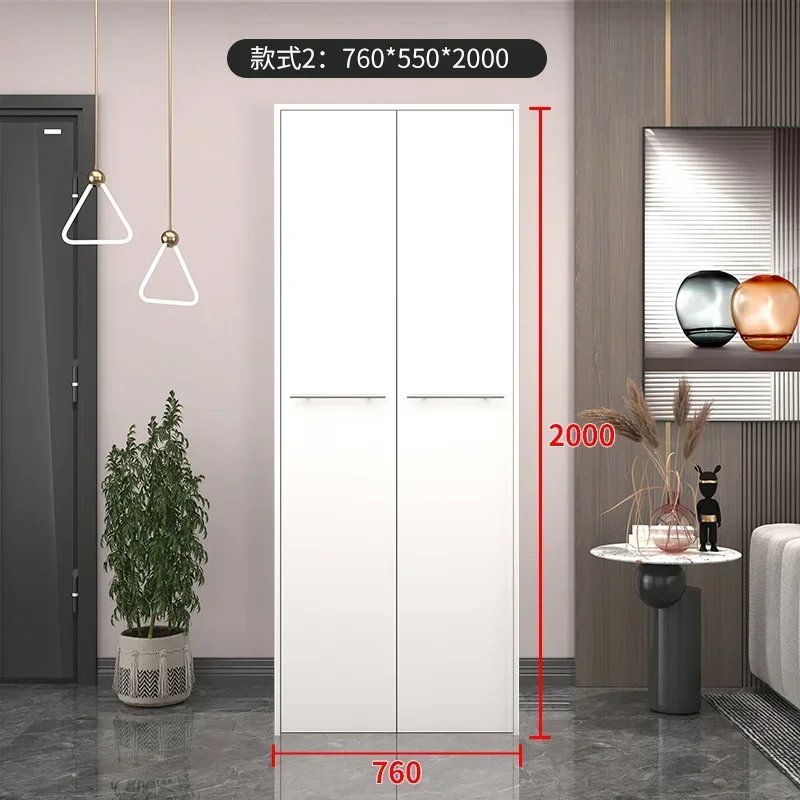 Modern simple door pull-out shoe cabinet, invisible staircase storage cabinet, household dustproof storage cabinet