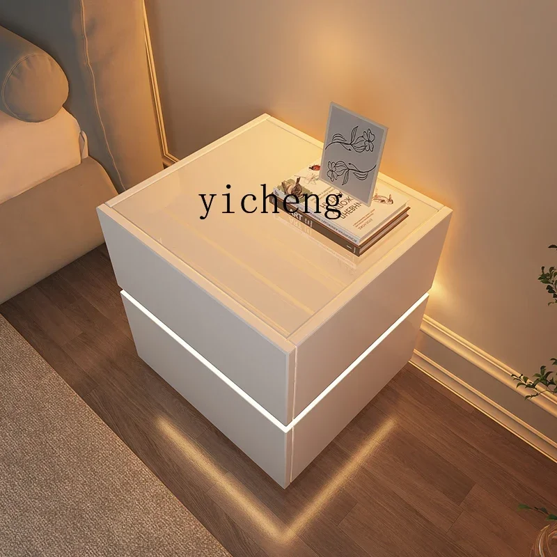 

BF solid wood cream wind bedside table modern simple small household bedroom storage cabinet