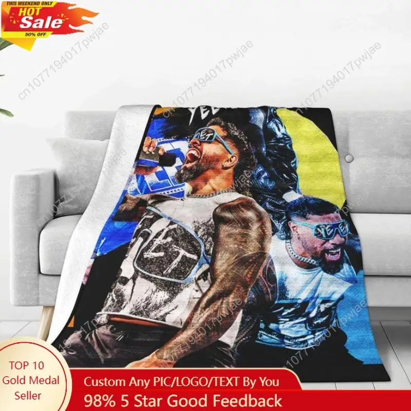 Jey Wrestler USO Throw Blanket Comfortable Air Conditioner Blanket Twin Size Blankets for All Seasons Custom blankets