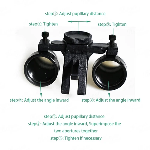 Imagen 2 del producto Lámpara de luz LED para cabeza Dental, lupas binoculares de aumento, luz de 5W, faro quirúrgico para dentista, equipo de laboratorio, 2,5x, 3,5x