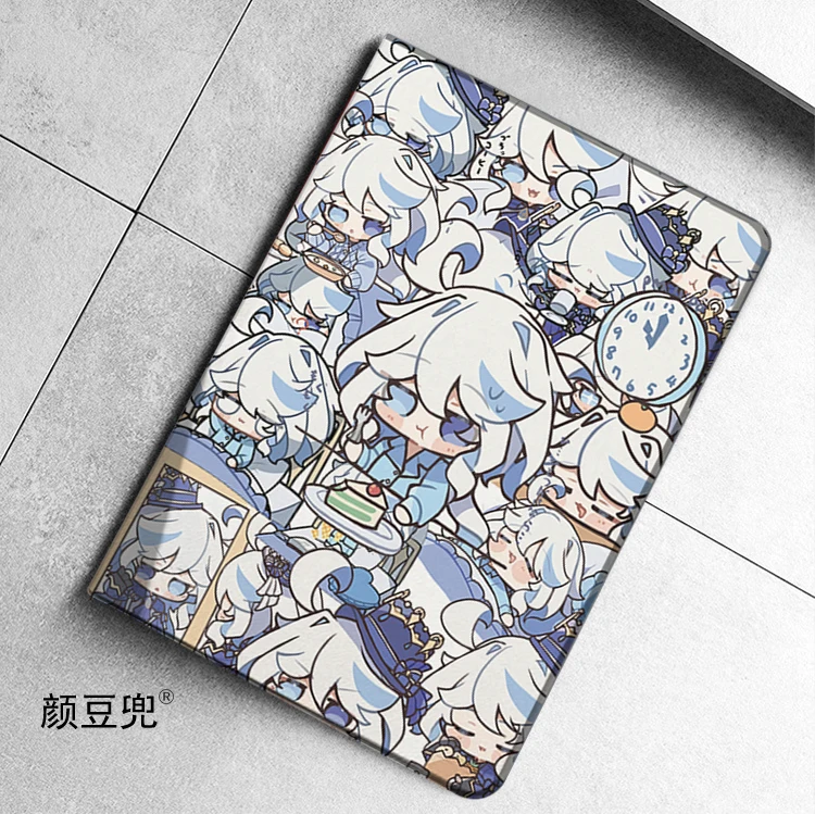 

Furina Anime Genshin Impact For Samsung Galaxy Tab A7 Lite 8.7 Case S9 FE Plus Tri-fold stand Cover Galaxy Tab S6 Lite S8 S9 FE