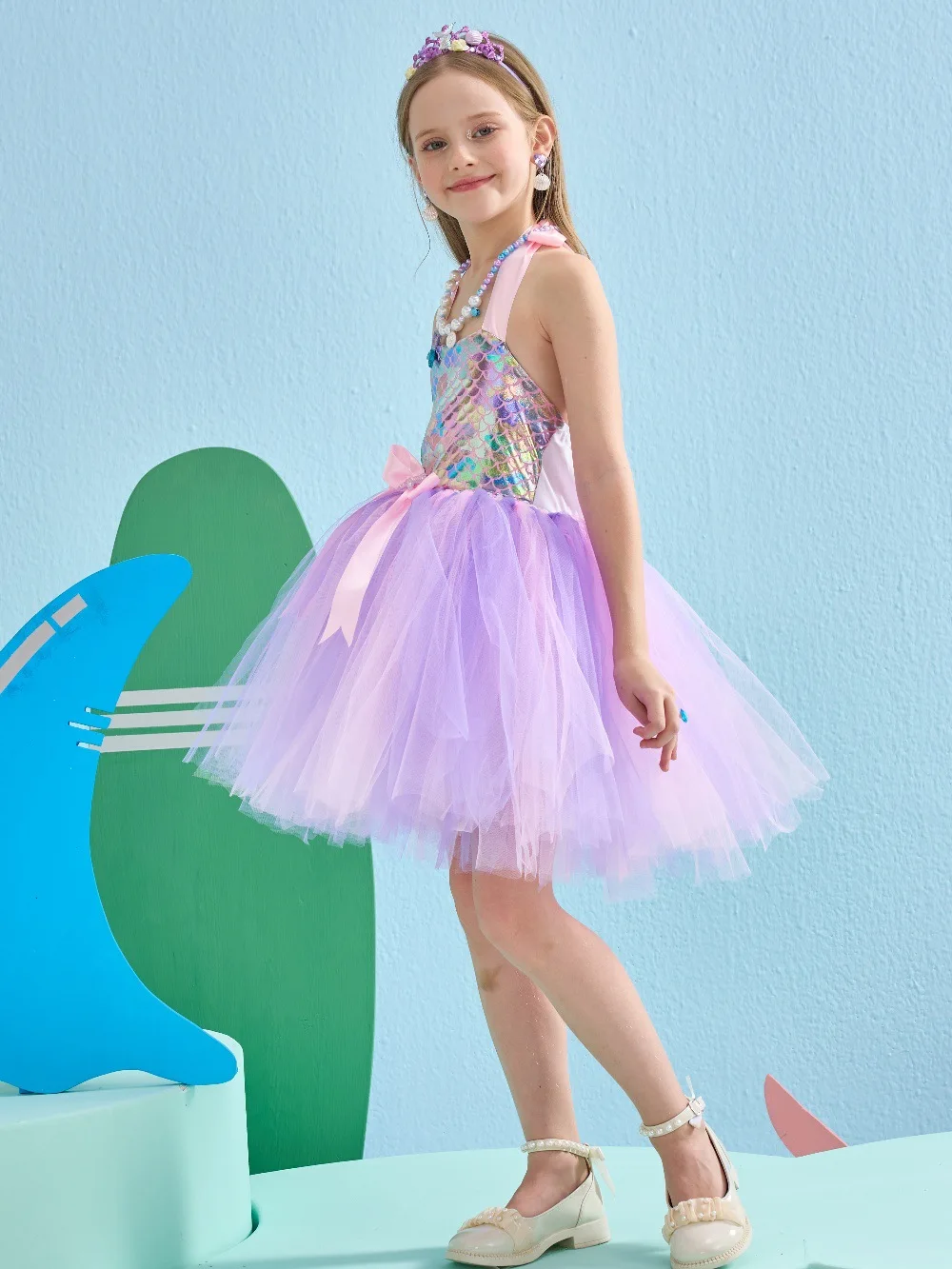 2026 New Pink Strapless Princess Dress Fluffy Tulle Mesh Dress Summer Sleeveless A-line Dress Birthday Outfit Beach Holiday Wear