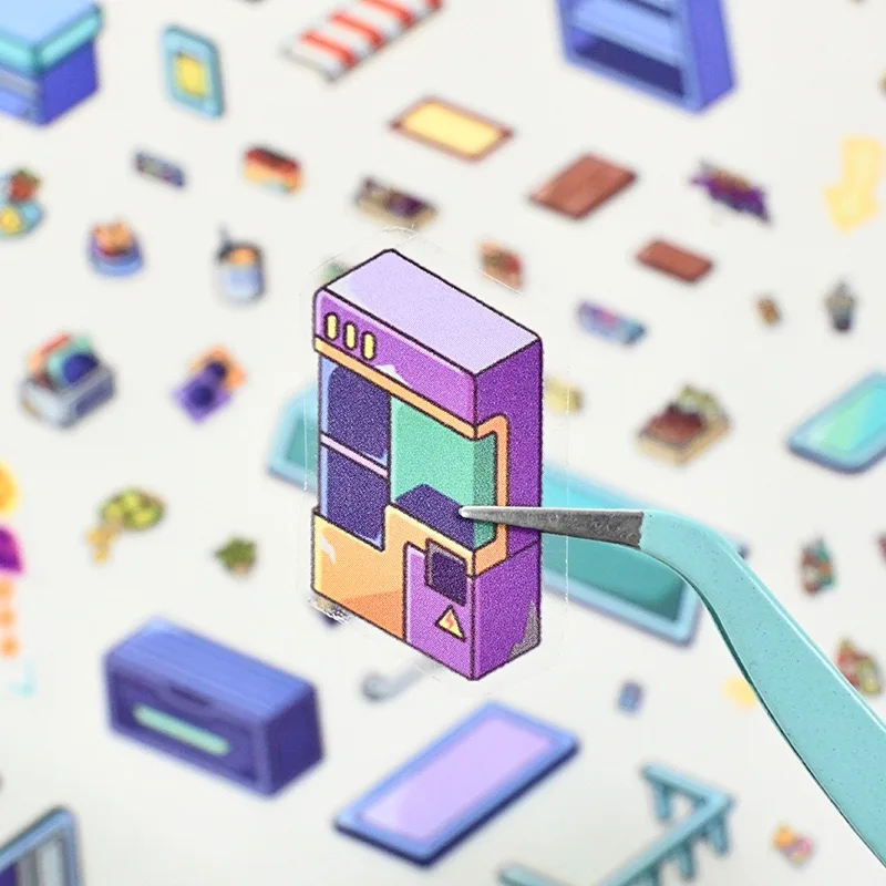 plus size Handmade toys scene stickers 2.5D stereoscopic miniature landscape collages