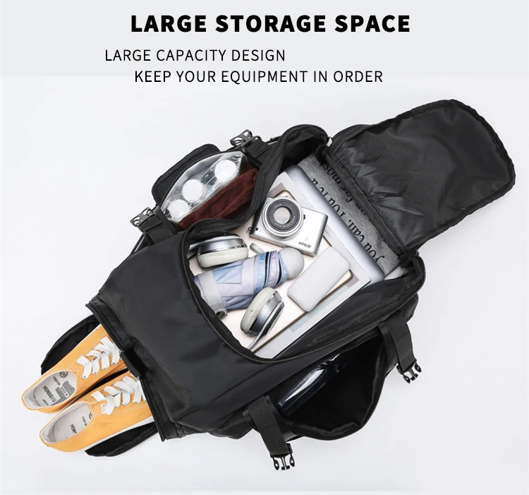Logotipo personalizado impermeable Nylon único entrenamiento profesional Yoga Fitness deporte entrenamiento equipaje Tote gimnasio mochila mochila