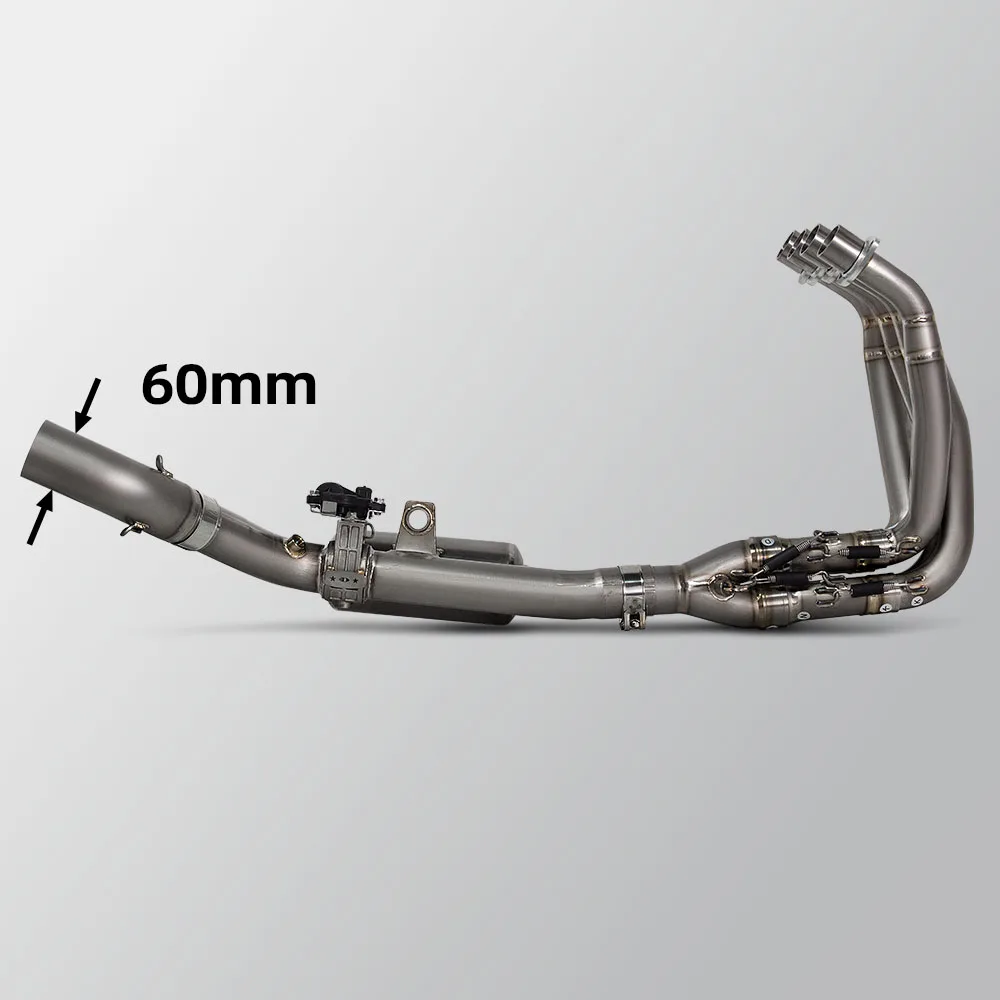 

Motorcycle Exhaust Kit 60MM Interface Escape Manifold Header Pipe with Electronic valve For Kawasaki ZX4R ZX4RR ZX-4R/4RR SE KRT