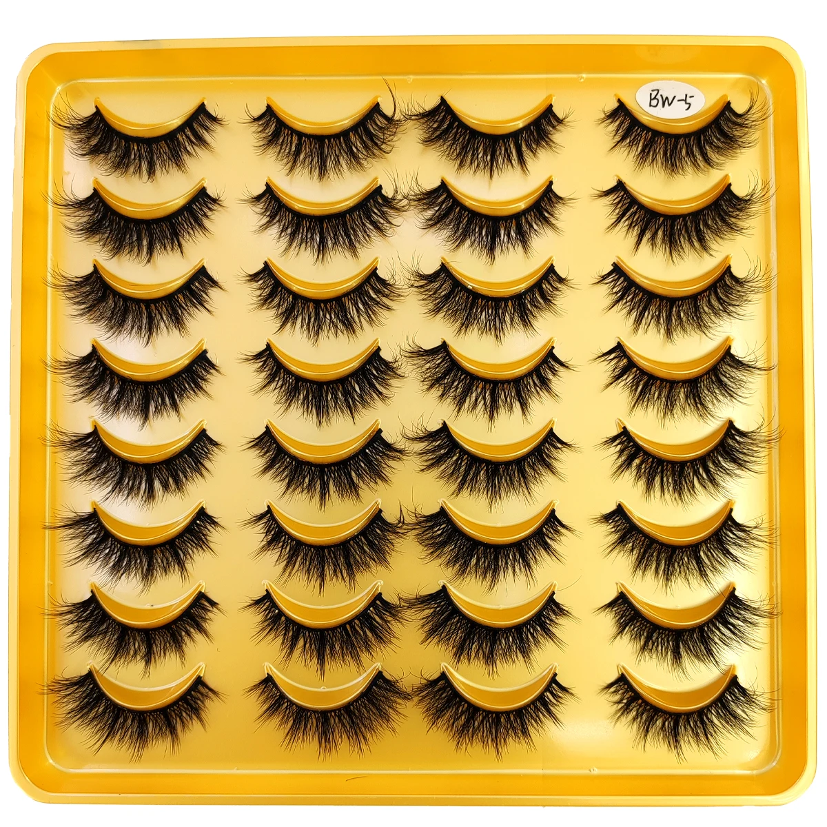 Novo 16 pares de cílios listrados russos naturais fofos de vison artificial 3d cílios postiços grossos e dramáticos