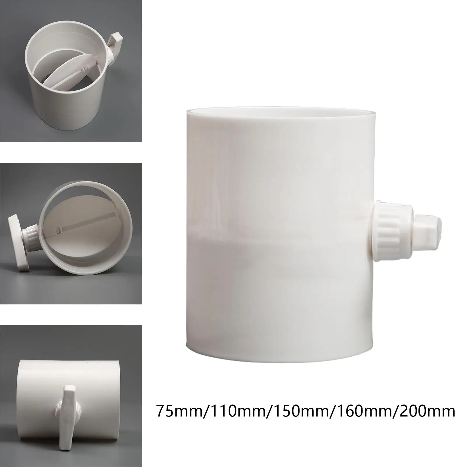 Air Balancing System PVC Round Volume Damper Manual Duct Damper with Switch Valve Design for Ventilation Exhaust Ductwork