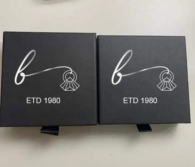 

50pcs Custom Square Drawer Boxes Sponge Custom Logo Personalized Jewelry Packaging for Earrings Necklaces Braceleth Black Sponge