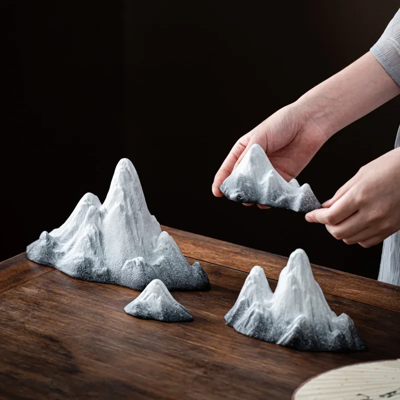 

Аквариум Пейзаж Гора Украшение Снежная Гора Орнамент Креативный Микро Пейзаж Смола Рокарий Украшения
