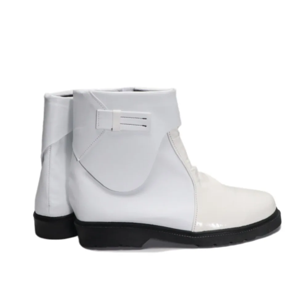 ร้านยูคอสเพลย์ รองเท้าคอสเพลย์นักรบขาว รองเท้าคอสเพลย์อนิเมะ รองเท้าบูท อุปกรณ์ประกอบชุดฮาโลวีน