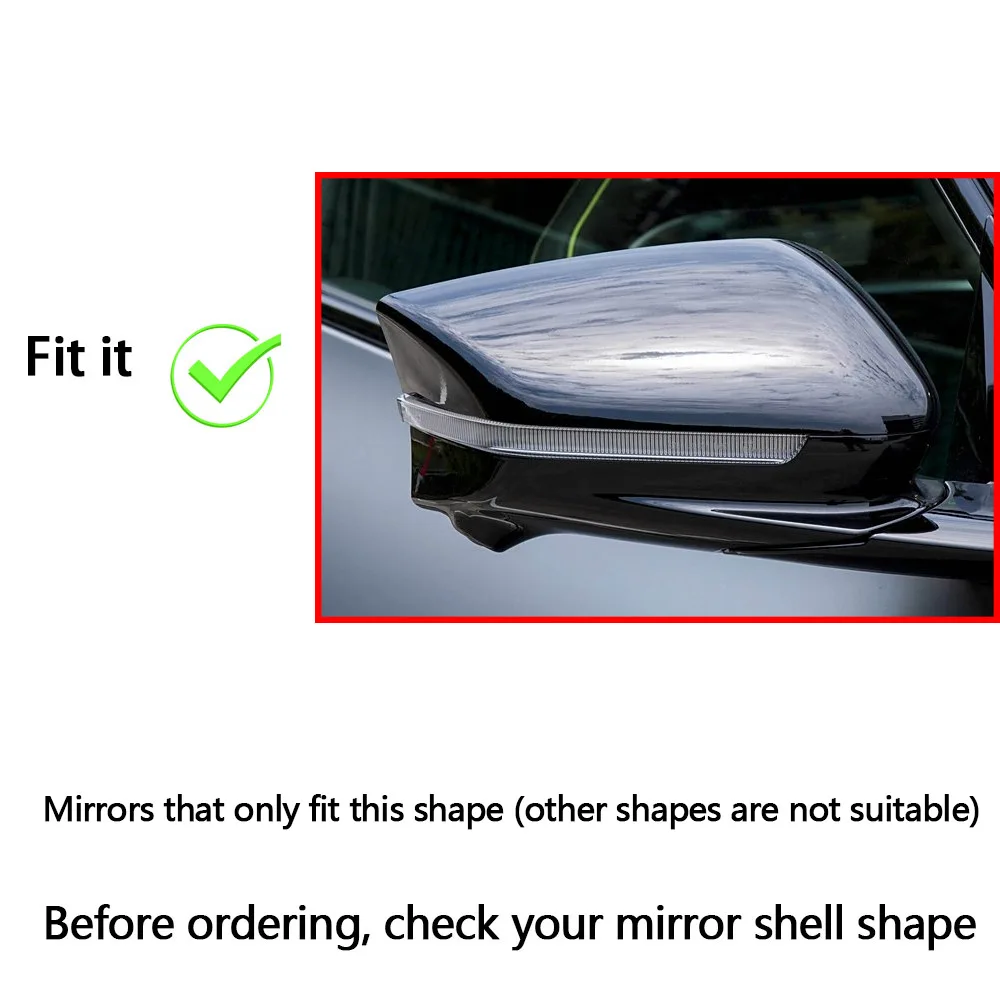 Tampas de espelho retrovisor do carro para kia ev6 gt linha s awd 2021 2022 2023 2024 2025 chifre boi estilo gloss preto carbono espelho lateral capa