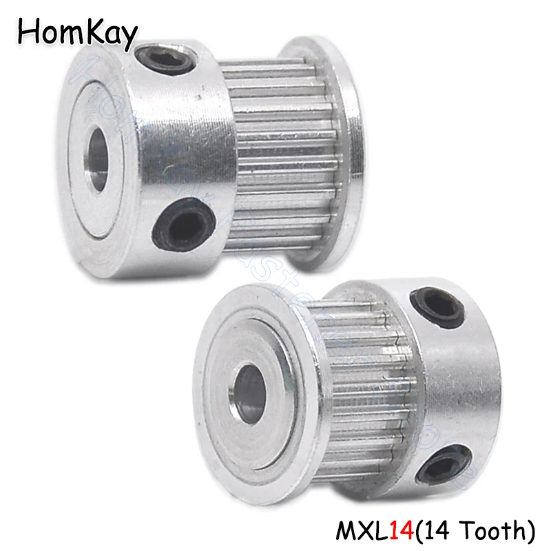 14T MXL Timing Pulley Bore 3 3.175 4 5mm MXL 14 Tooth Synchronous Wheels 3D Printer Parts for Belt width 6 10mm