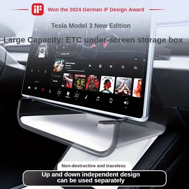 

Подходит для обновленной модели Tesla, обновленной модели 3, под экраном, аксессуары для Коробки Салфеток