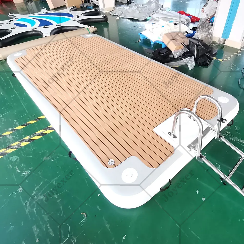 新型デザイン 屋外用フローティングインフレータブルスイミングプラットフォームドック インフレータブルプールポンツーン 販売中