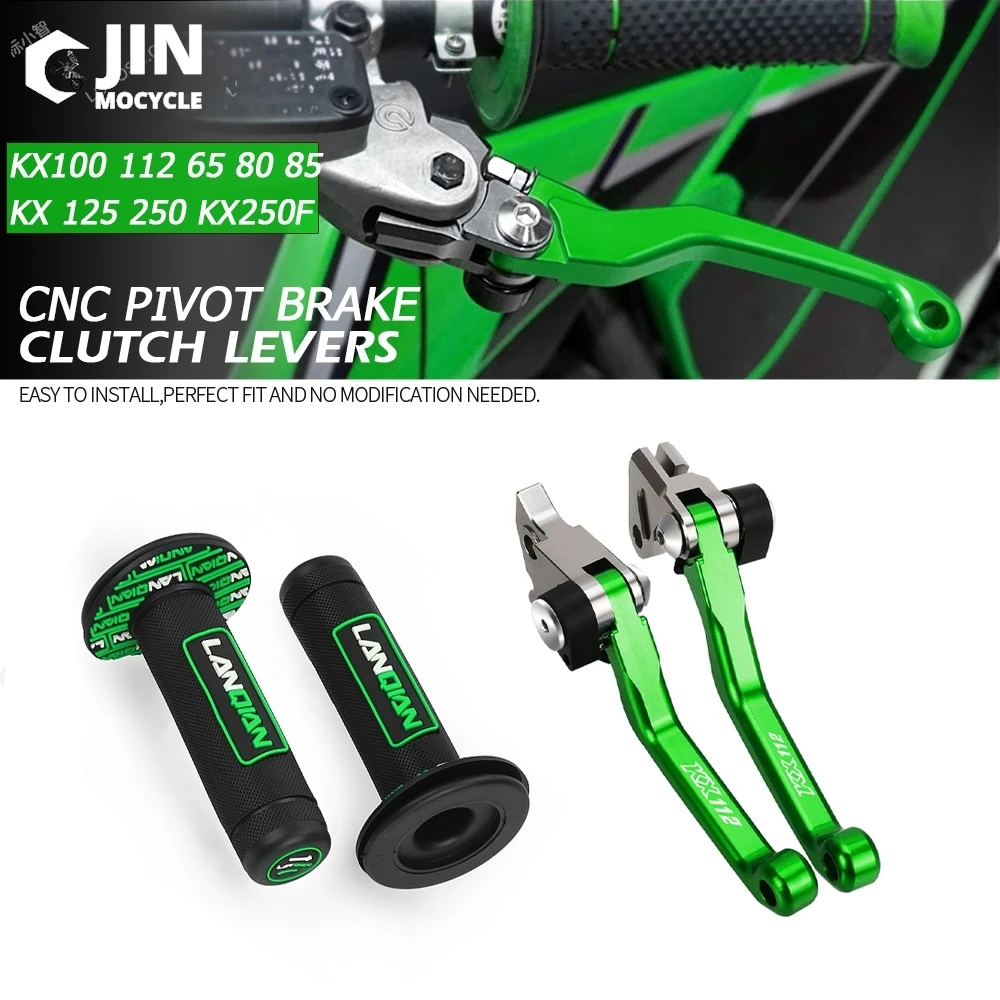 For KAWASAKI KX100 KX112 KX65 KX80 KX 85 KX125 KX250 KX250F KX 80 65 250 Motorcycle Dirt Bike Pivot Foldable Brake Clutch Levers