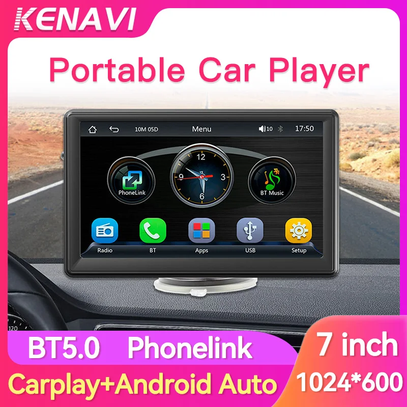 

Universal Portable Touch Screen 7 inch CarPlay Android Auto Car Radio Multimedia Video Player GPS Navigation Rear View Camera