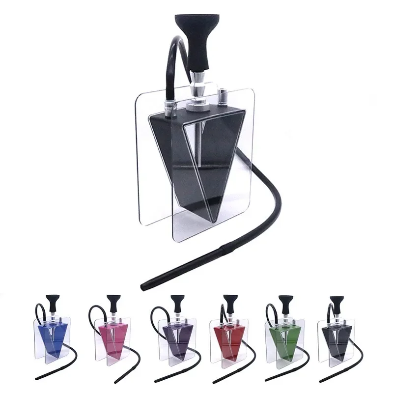 

Arab shisha, acrylic triangular double tube hookah