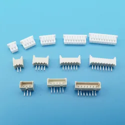 100Pcs Micro JST 1.25mm 2P 3P 4P 5P 6P 7P 8P 9P 10Pin Male Female Connector Housing Pin Header Curved/Straight Needle
