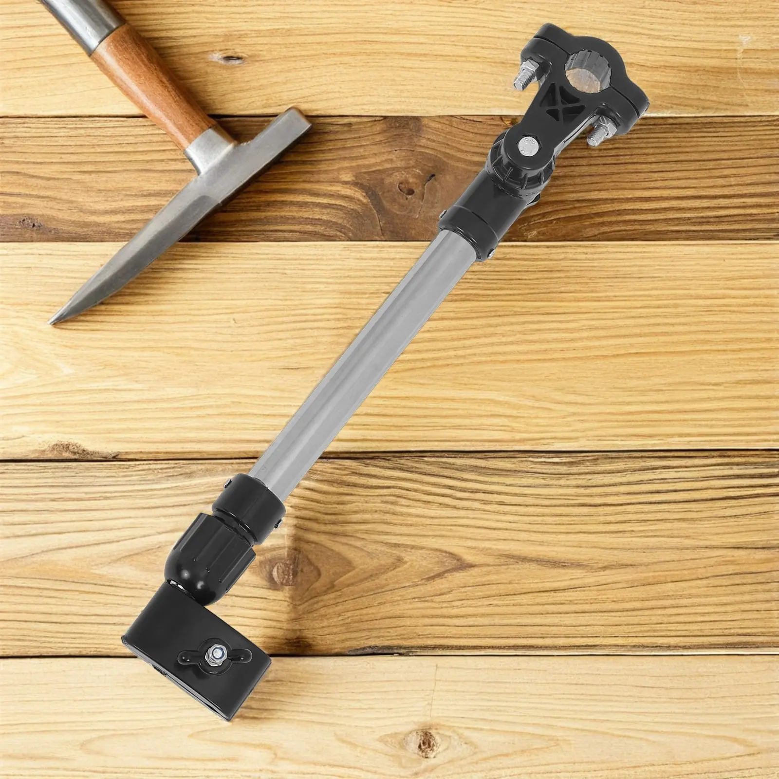 

Umbrella Mount Holder for Stroller Wheelchair Scooter Bicycle - Adjustable 360 Degree Rotation Stainless Steel Clamp - Baby