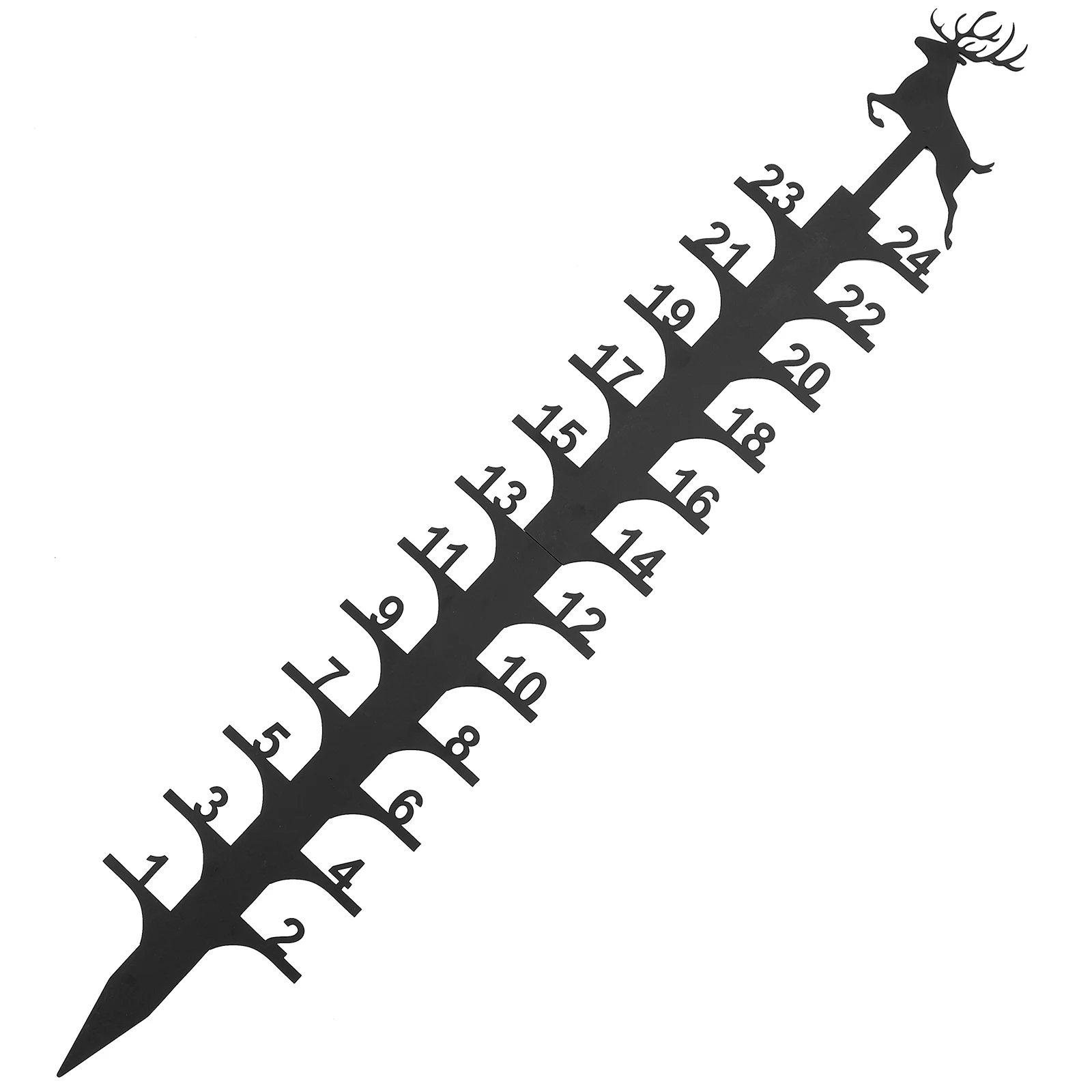 

Metal Snow Gauge Premium Iron Xmas Garden Stake Decoration Christmas Supply Black Color Winter Tool Outdoor Use Clear Numbers