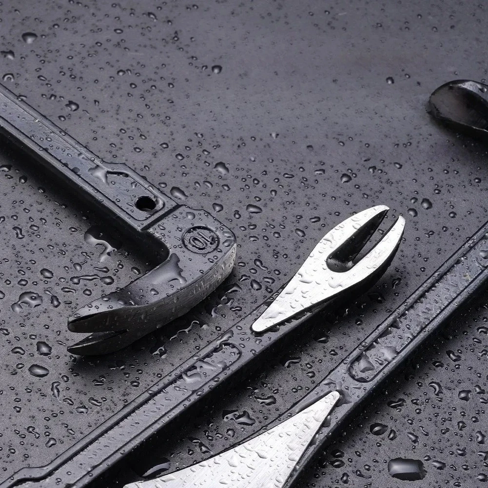 Woodworking Staple Remover Pry Bar Nail Puller Hand Tool Heavy Duty Dual Head Carbon Steel Demolition Pry Bar Nail Puller