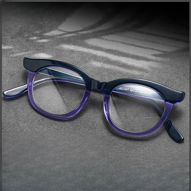 

Новые классические круглые очки ручной работы из ацетата, женские оптические очки по рецепту, мужские очки для чтения при близорукости, офисные очки