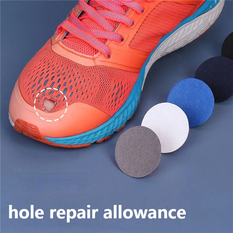 4pcs/set Sports Shoe Fabric Repair Patch Heel Anti Wear Mesh Lining Hole Subsidy self-adhesive Patch Creative Practical Tool