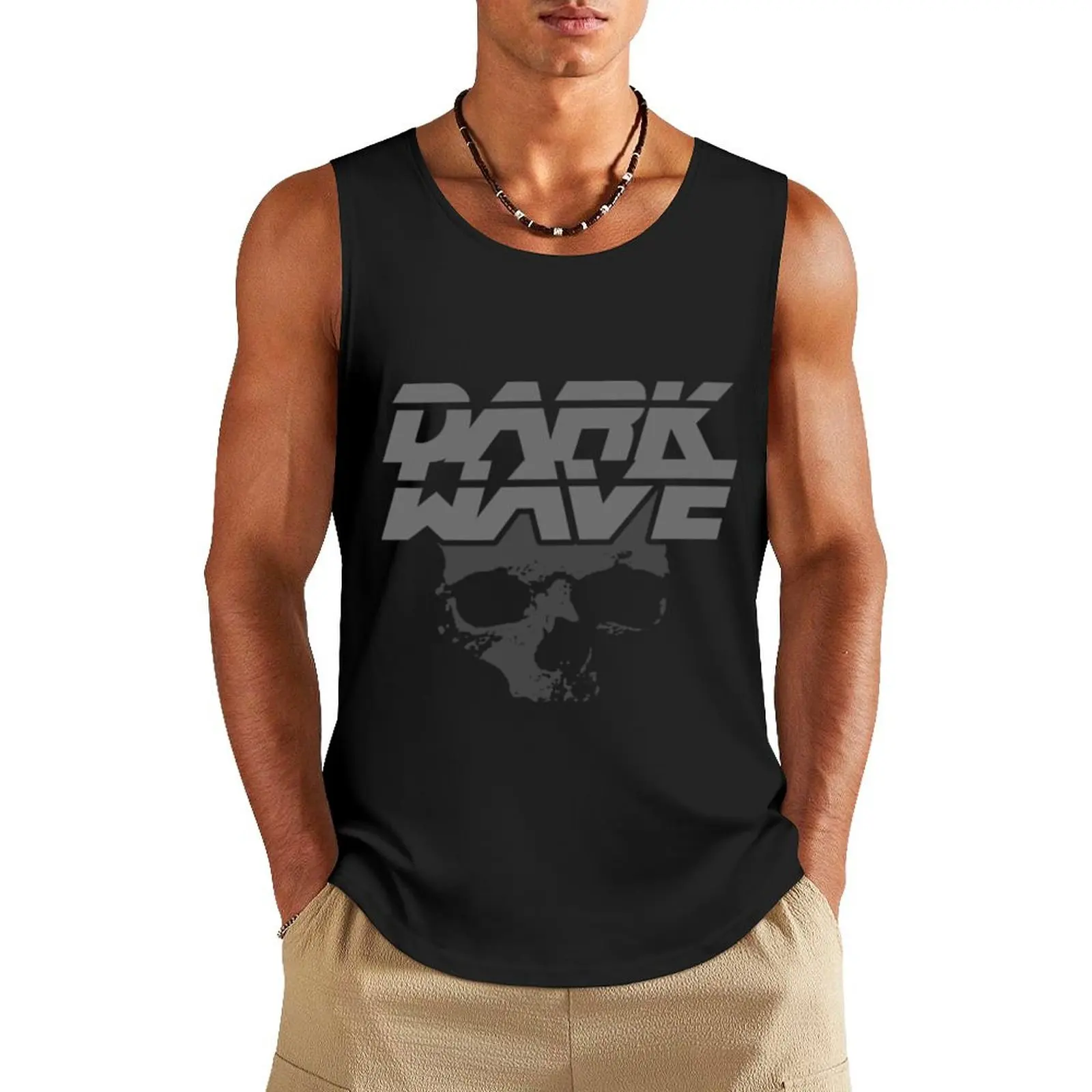 

Dark Wave Tank Top gym t-shirts plain t-shirt