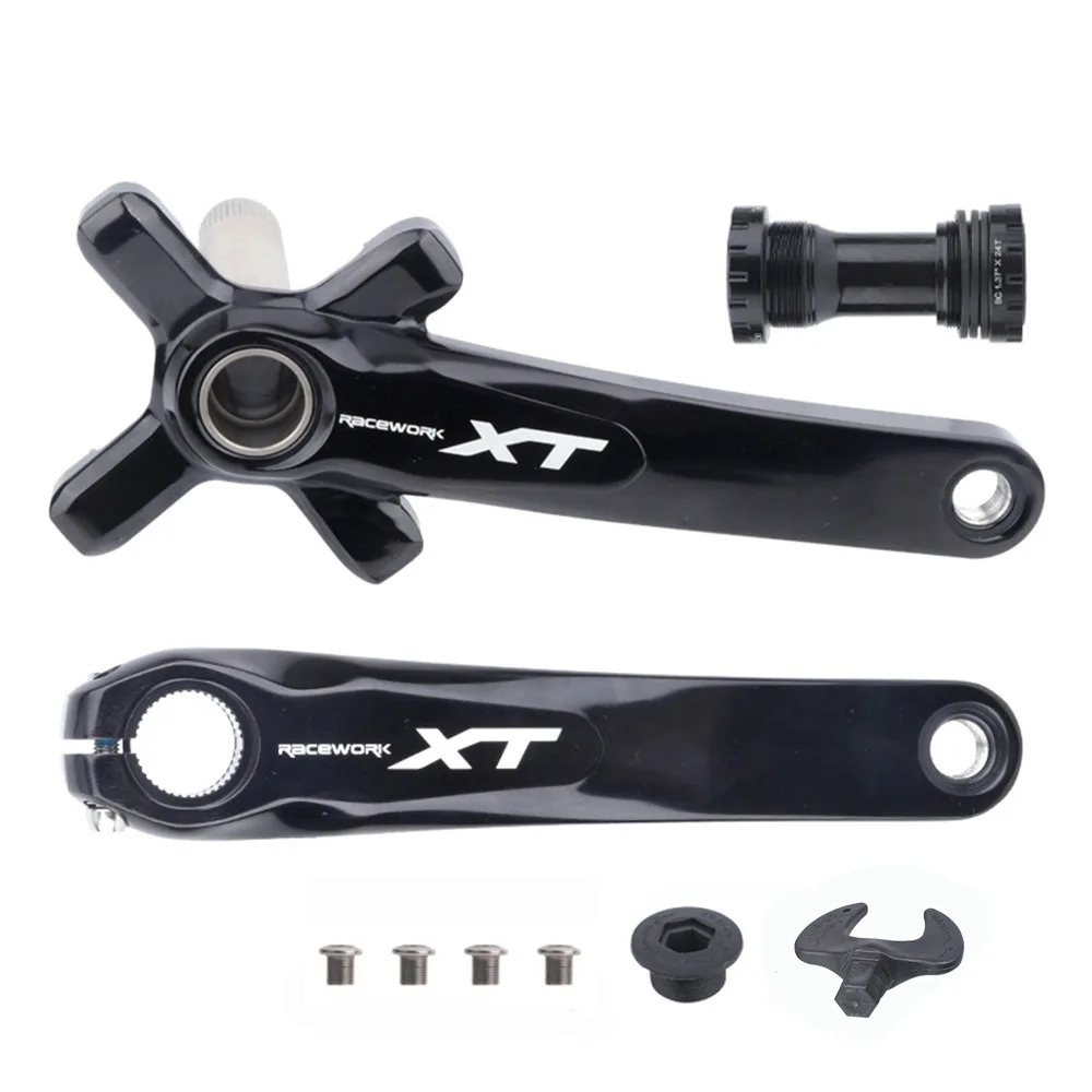 

RacewoRK XT One Piece MTB Bicycle Crank 170 175mm 104BCD Aluminum Alloy 32 34 36 38T Narrow Wide Chainring