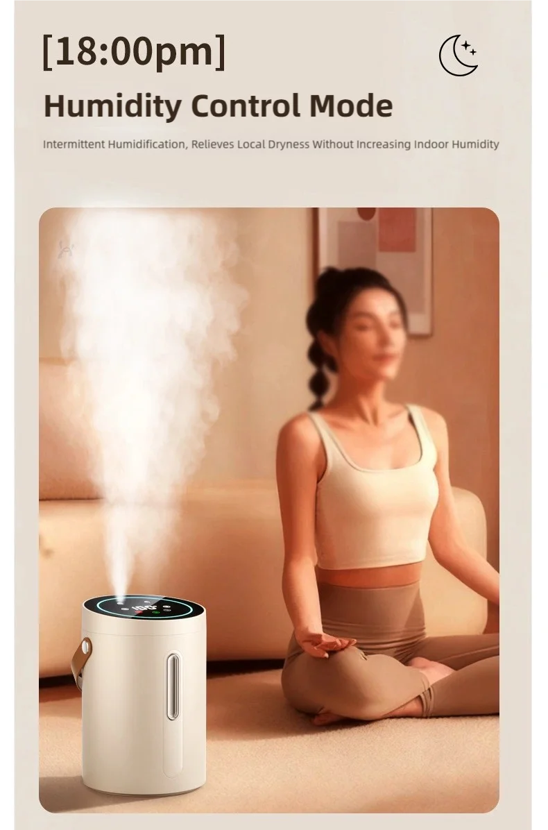 TINSOL 2500ml Digitaler Dual-Spray-Luftbefeuchter mit USB-Anschluss, Aroma-Luftbefeuchter für ätherische Öle, Dreistufiger Nebel-Luftbefeuchter für das Schlafzimmer – Detail 20