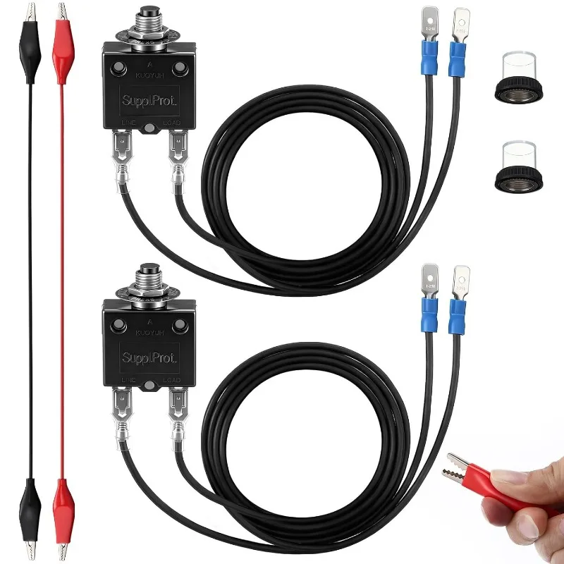 

3-Amp and 5-amp resettable fuse kits, circuit breaker fuse testers, high quality PVC insulation, durable and corrosion resistant