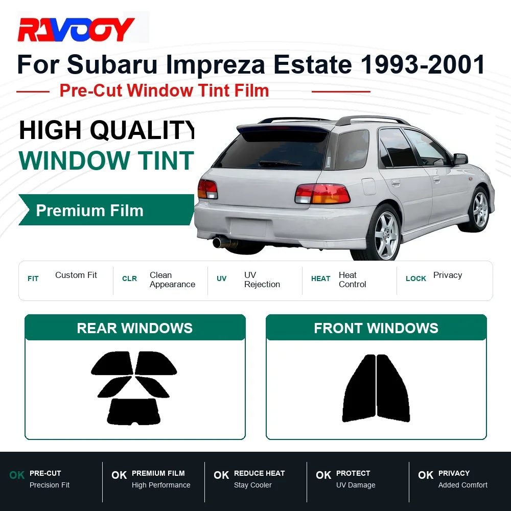 Película De Privacidad Para Ventanas Delanteras Y Traseras De Subaru Impreza Estate 1993-2001, Precortada, Premium, Con Protección Uv Y Rechazo De Calor. — -50%, 26.19€ Coupon, from 26.19€ – 50% descuento – €26.19