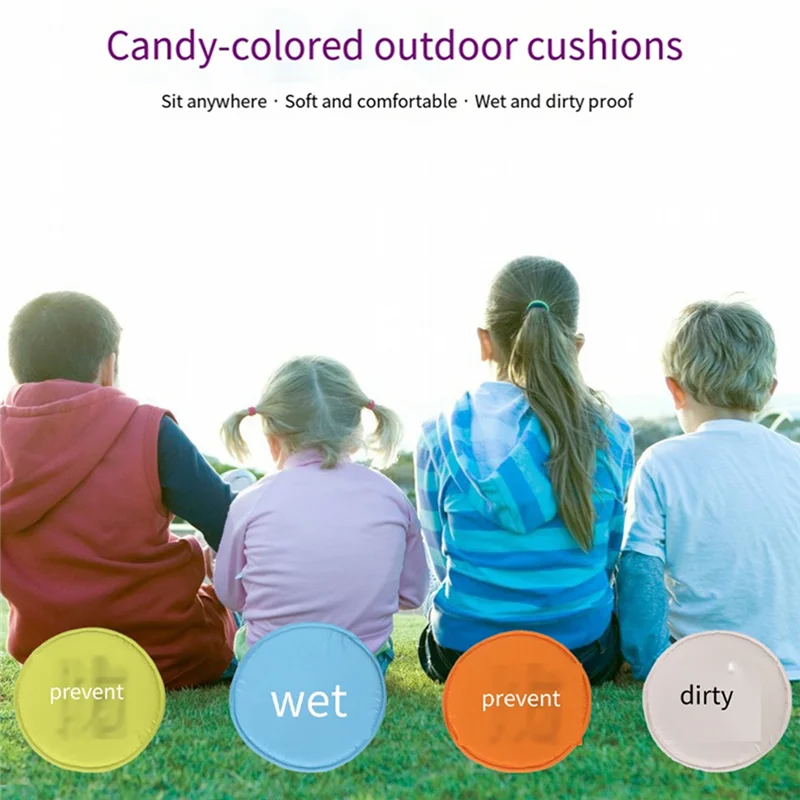 

A64T-4 шт. походная подушка для сидения, подушка для сиденья для кемпинга, портативные сиденья, маленькая круглая подушка для сиденья для уличного пикника, стадиона