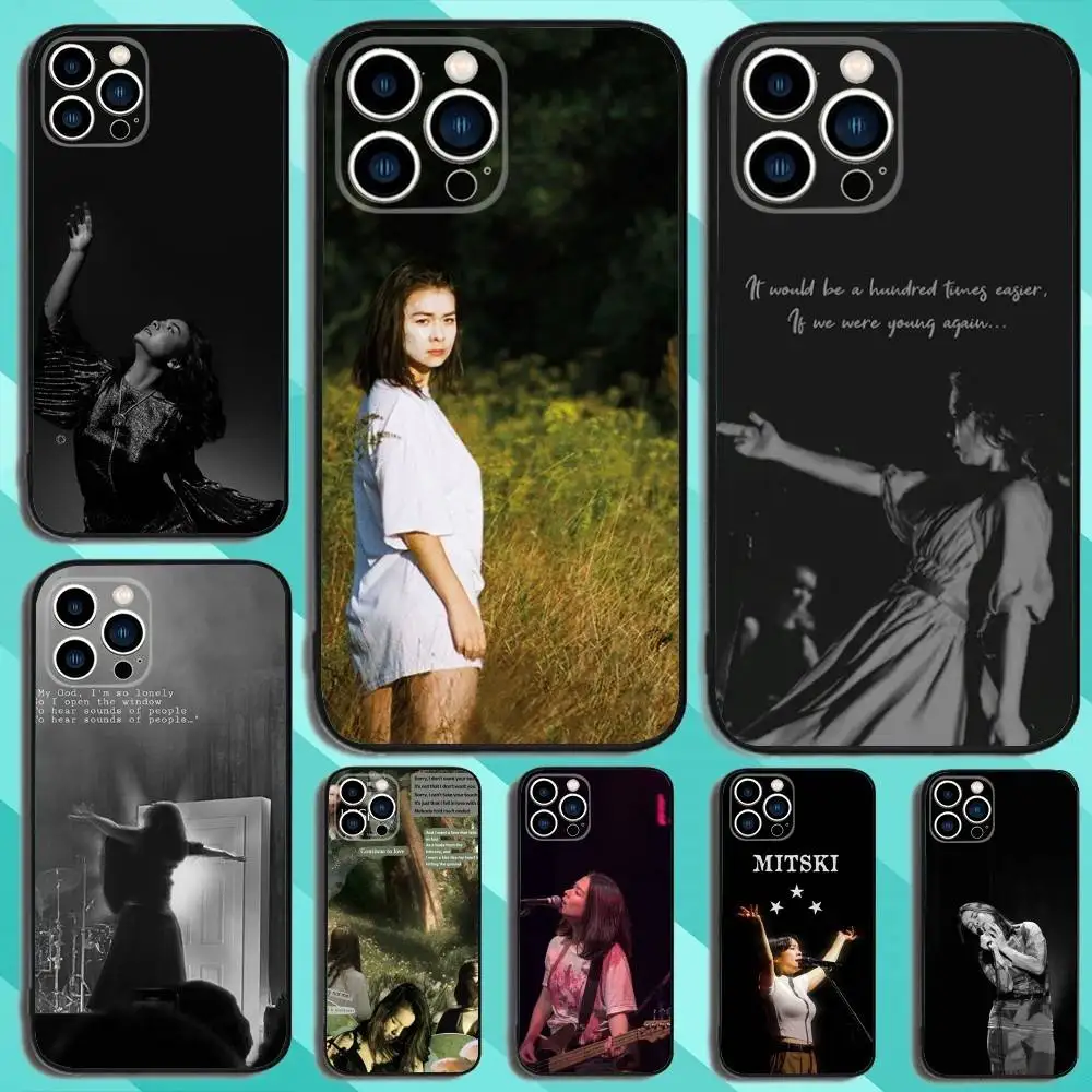 

Mitski M-Miyawaki Phone Case For iPhone 16,15,14,13,12,11,Plus,Pro Max,XS,X,XR,SE,Mini,8,7 Soft Silicone Black Cover