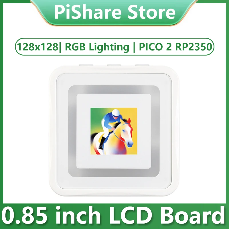 Raspberry Pi Pico 2 RP2350 0.85inch LCD Display Development Board RGB Lighting 128×128 Dual-Core Dual Architecture